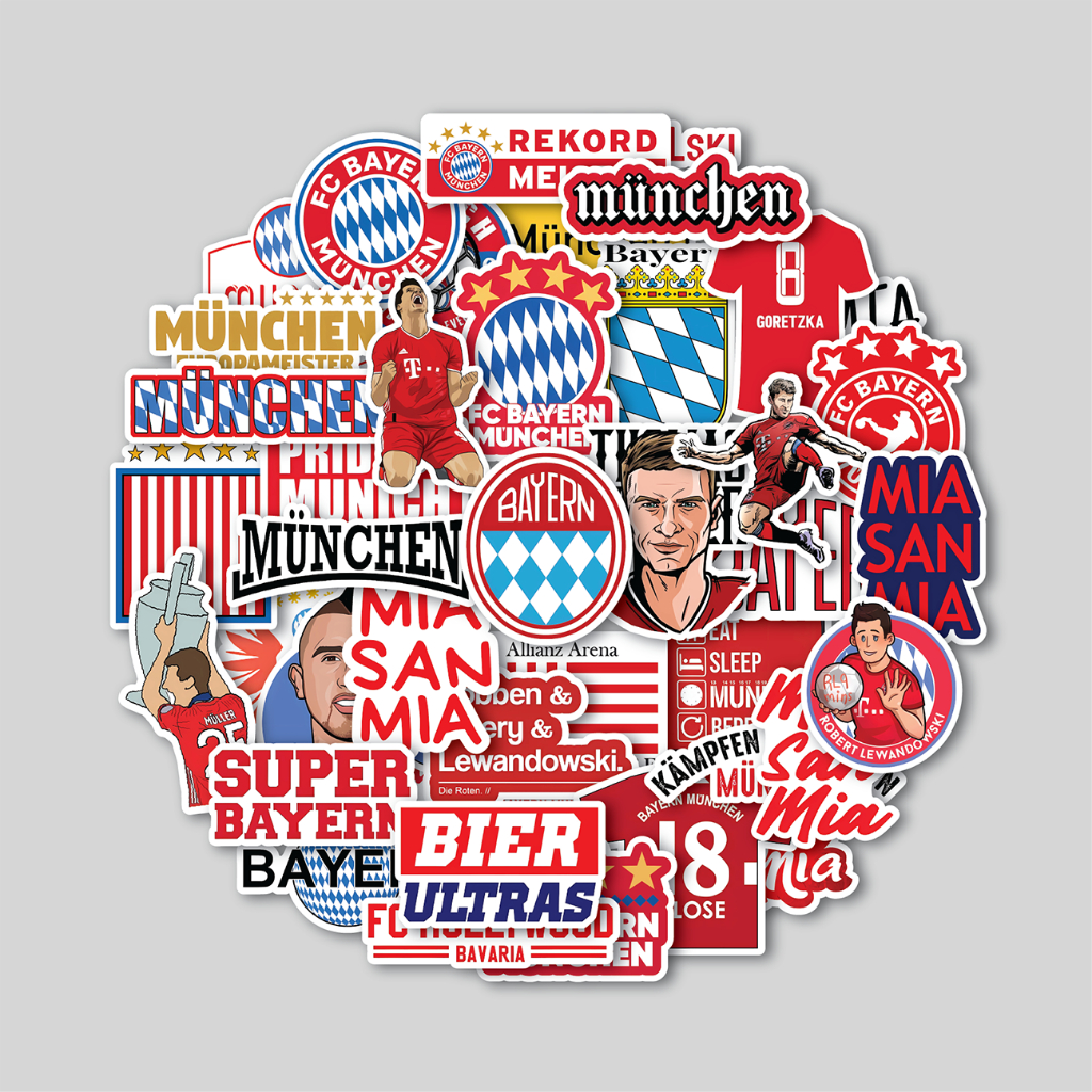 

STICKER PACK BAYERN MUNCHEN | STICKER TUMBLER | STIKER LAPTOP KOPER HELM