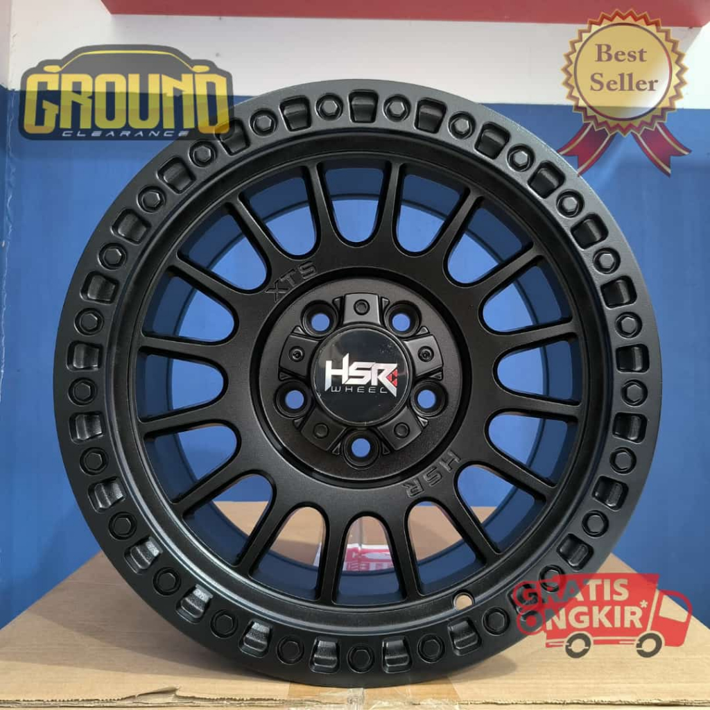 VELG MOBIL OFFROAD R15 BUAT RUSH, TERIOS, INNOVA, GRAND MAX R15 HSR WHEEL R15 HITAM