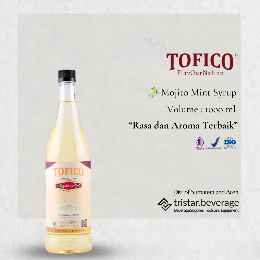 

Tofico Mojito Mint Syrup - Tofico Premium Rasa Mojito Mint 1000 ml