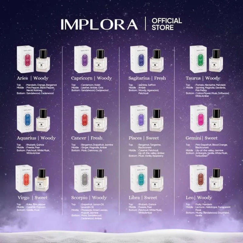 IMPLORA ZODIAC SERIES EDP 30ML / PARFUM & WEWANGIAN