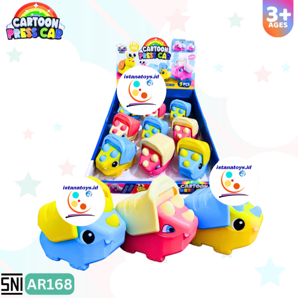 ID Mainan Cartoon Press & Go Car Rhino AR168