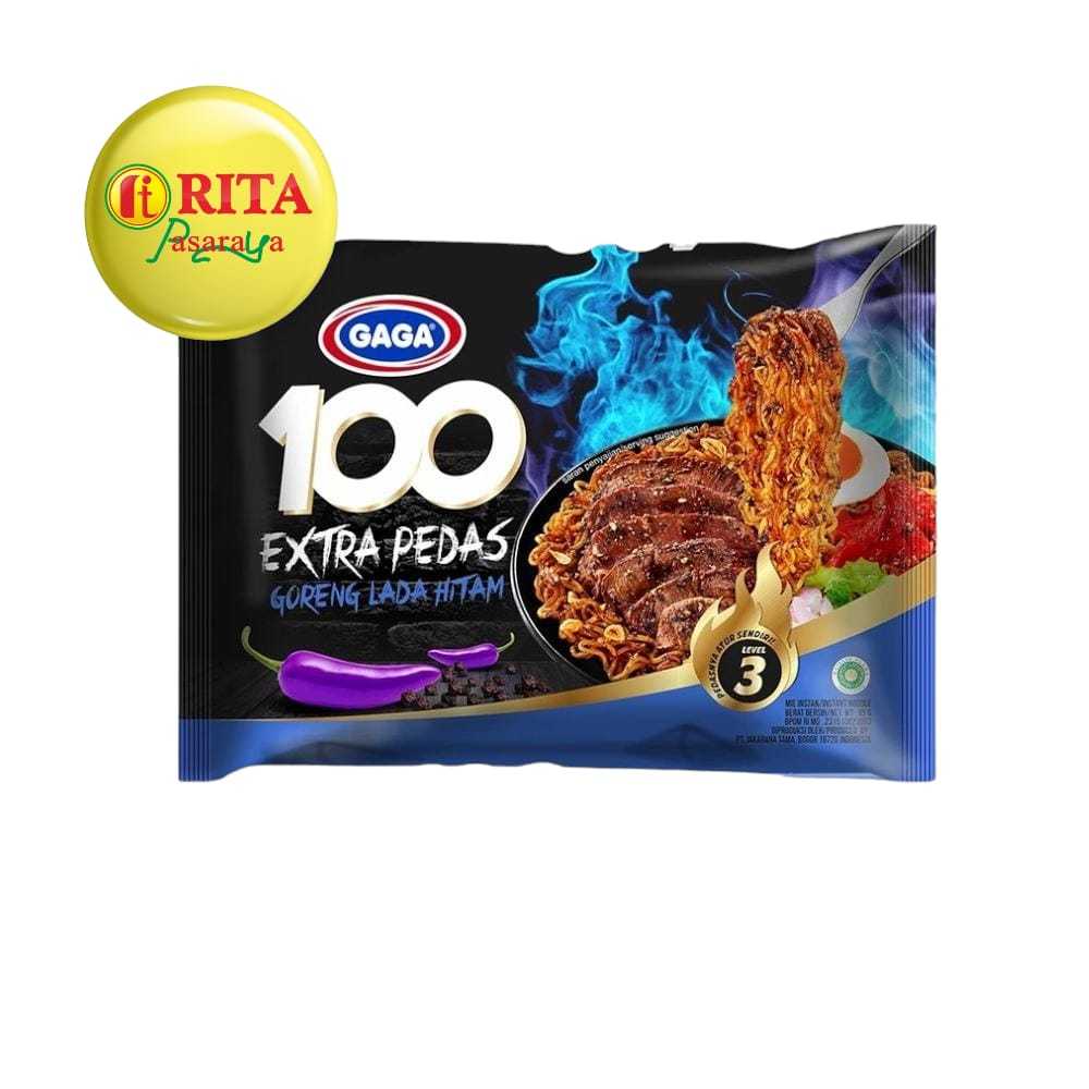 

Mie GAGA 100 Extra Pedas Goreng Lada Hitam