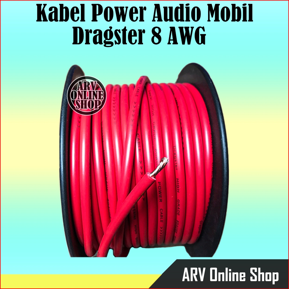 Kabel awg 8 power amplifier mobil untuk audio video mobil 1 Roll