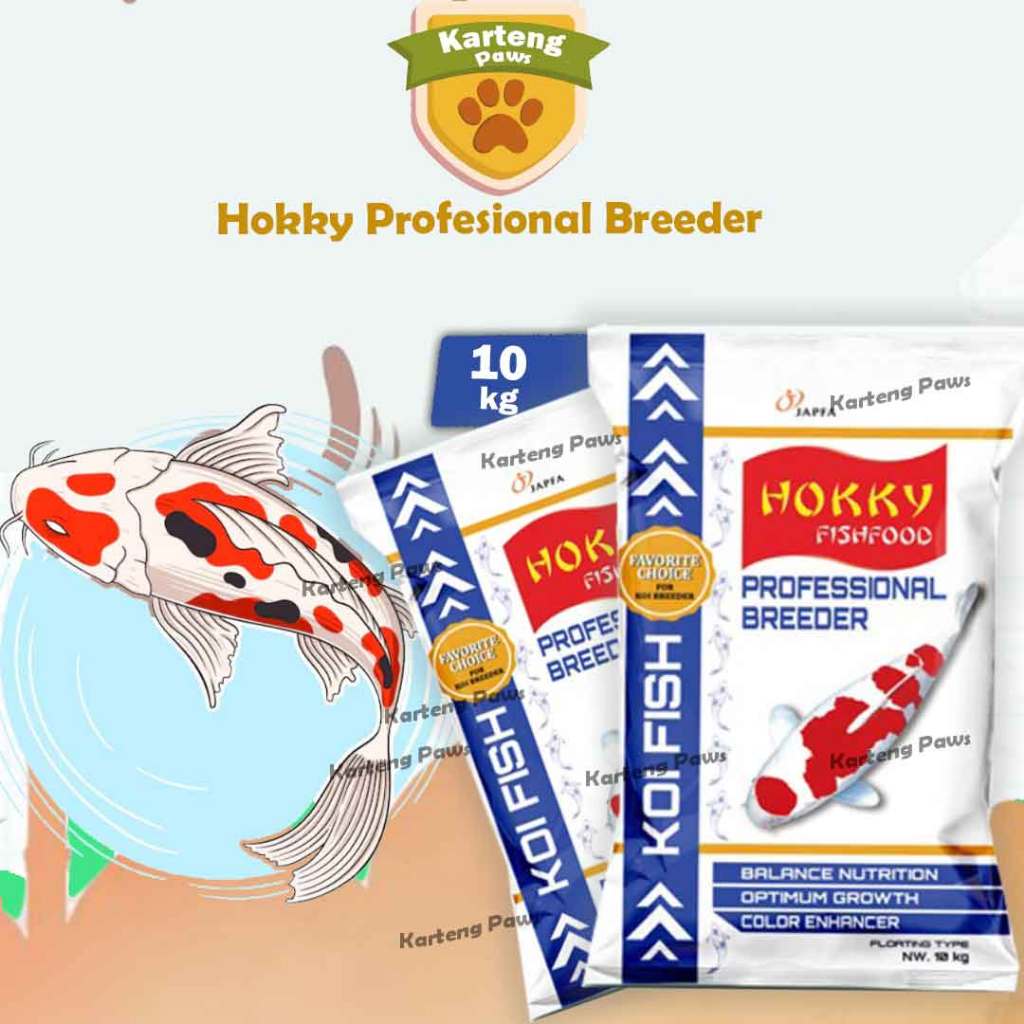 Hokky Profesional Breeder 10kg Makanan/Pakan Ikan Koi