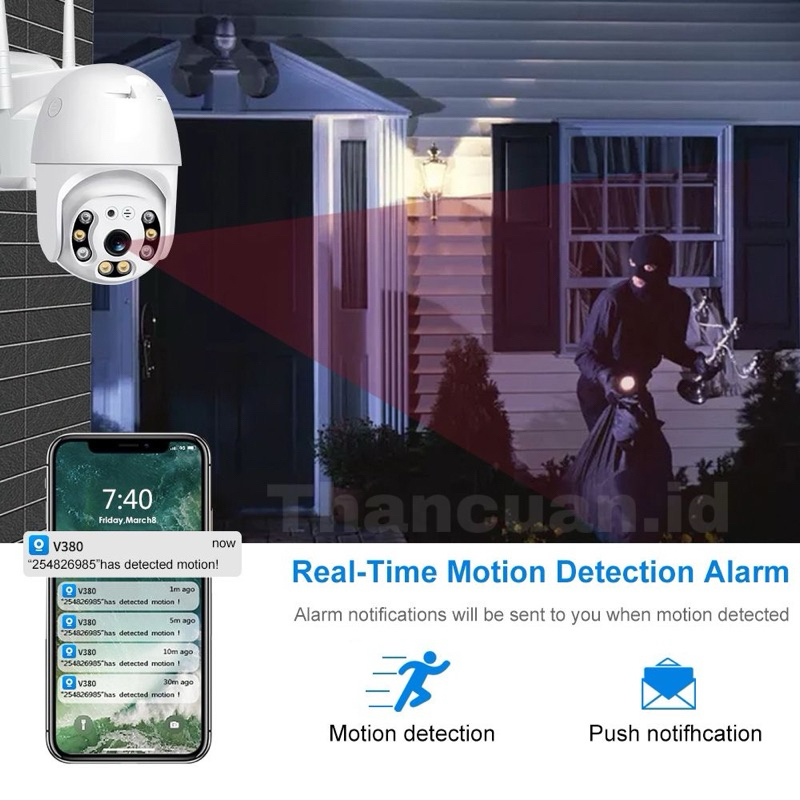 CCTV Wifi Outdoor 8MP IP Kamera Waterproof IP67 Kamera CCTV Pengintai IP Camera