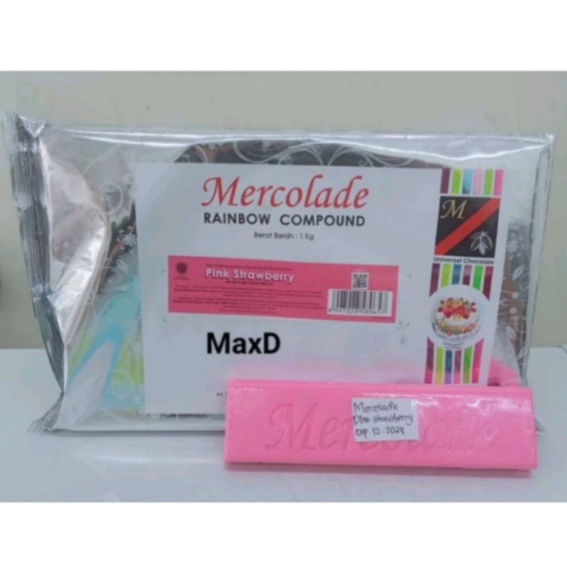 

Mercolade Cokelat Perbatang / Potongan Rainbow Compound Rasa Pink Strawberry 1Pcs