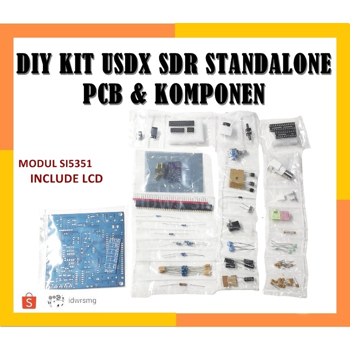 DIY Kit uSDX SDR Standalone PCB dan Komponen
