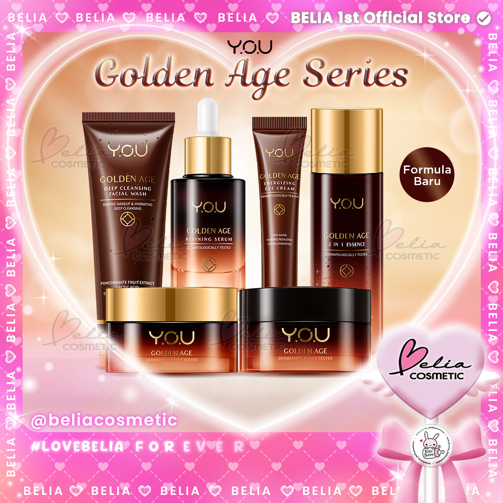 ❤ BELIA ❤  YOU Golden Age Series | Y.O.U Skin Care Essence Facial Wash Eye Day Night Serum Makeups