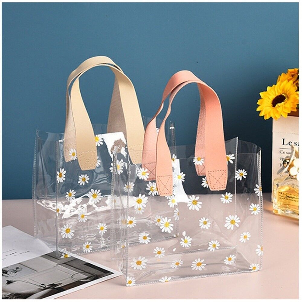 

Tas Mika Tote Bag Bening Transparan PVC Hampers Souvenir Snack Kue Pesta Ulang Tahun