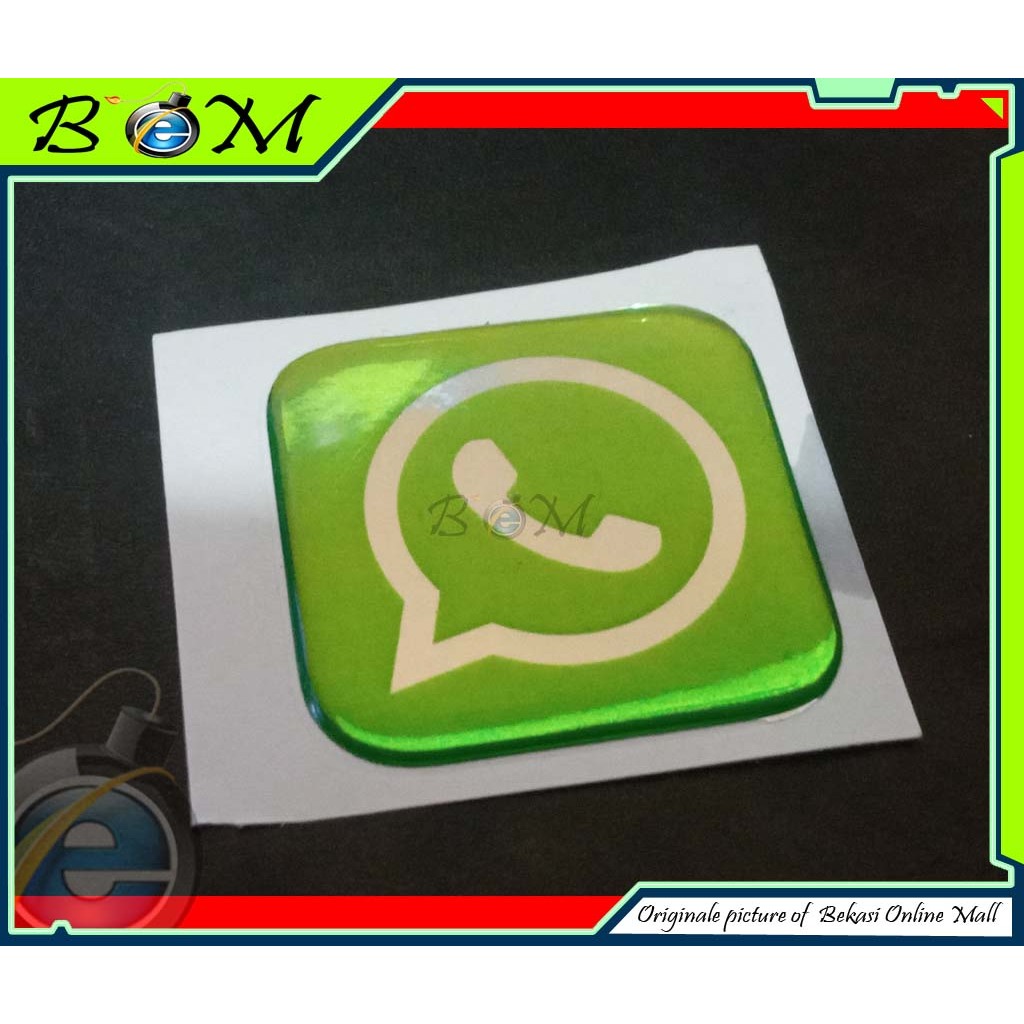 Sticker stiker Logo timbul aplikasi whatsapp wa