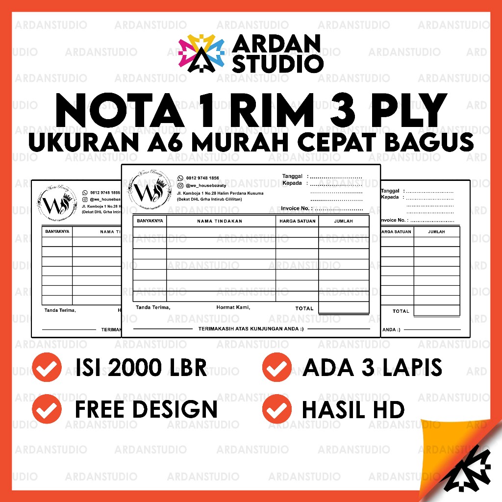 

Nota A6 1 Rim 3 Ply (Merah/Kuning/Hijau/Biru)