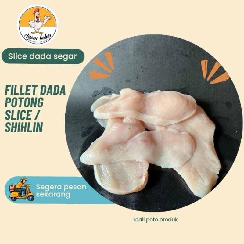 

fillet dada potong slice/ slice dada / dada ayam segar / ayam premium/ slice ayam