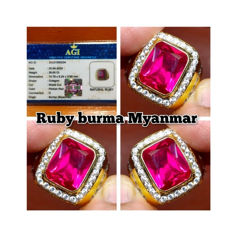 BATU PERMATA RUBY BURMA DELIMA MYANMAR