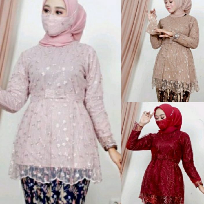 MEGA SALE 12 Warna Atasan Kebaya Cantika  Kebaya Mezaluna Marsya  Kebaya Wisuda Modern  Atasan Kebay