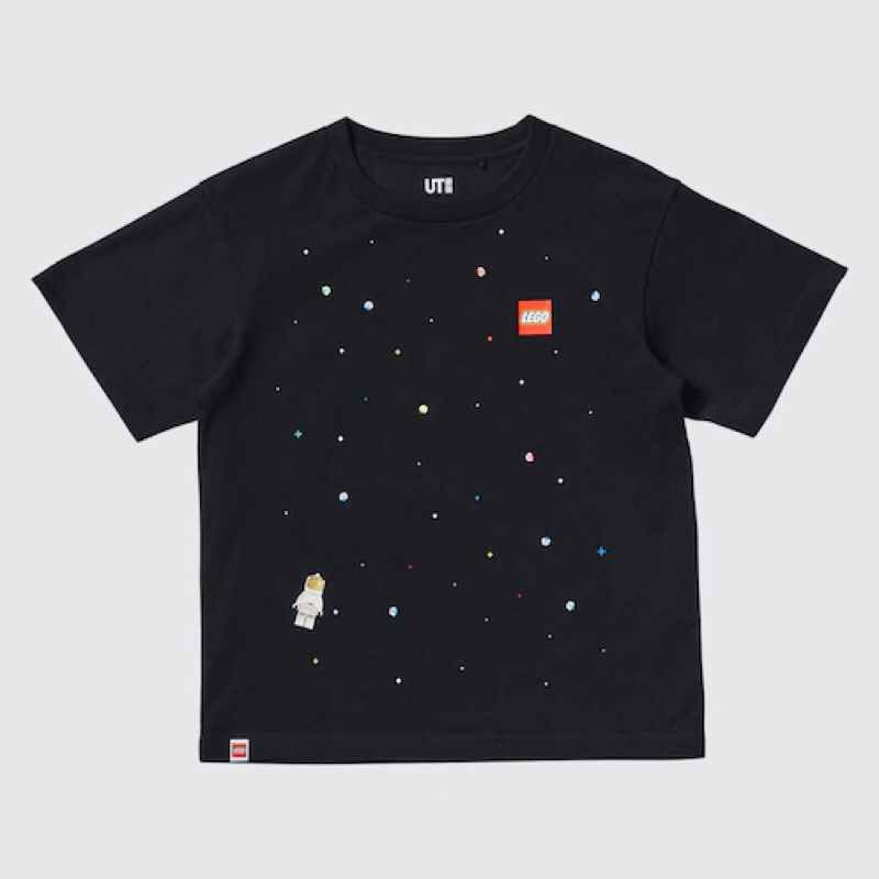 UNIQLO Kids UT T-Shirt Kaos Grafis Lego Anak Laki-Laki Lengan Pendek Black