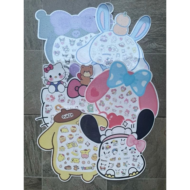 

V2_Sticker Bentuk Motif Sanrio/Sticker tempel Mini Sanrio/sticker lucu sanrio