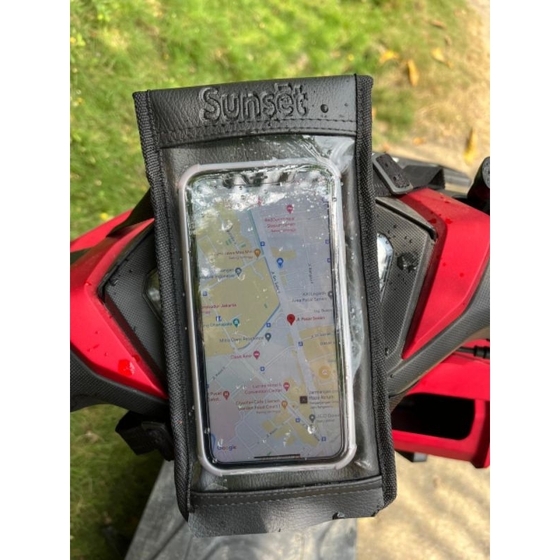 Holder HP Motor Holder hp waterproof holder anti air terlaris holder bahan kulit sintesis holder ada