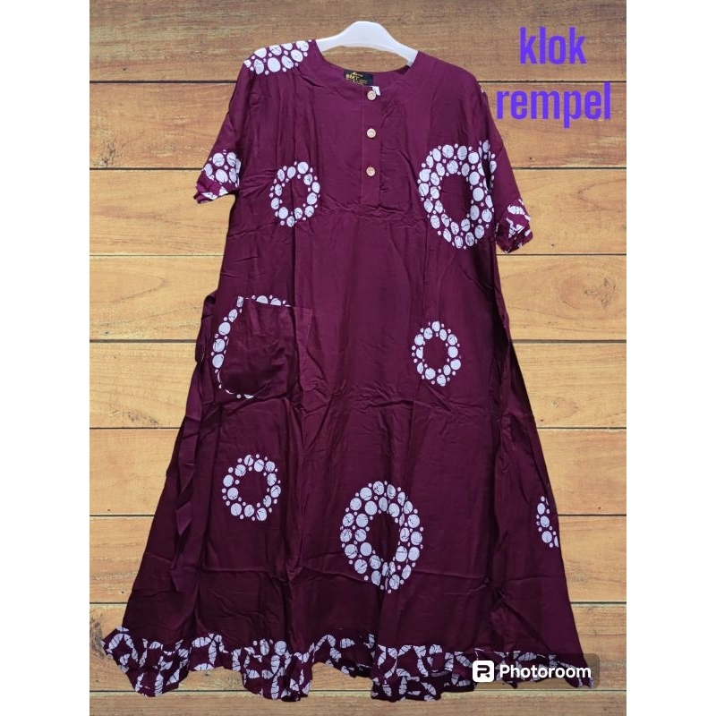 Daster klok rempel./Daster Marisa /Daster bahan terbal / Daster kancing