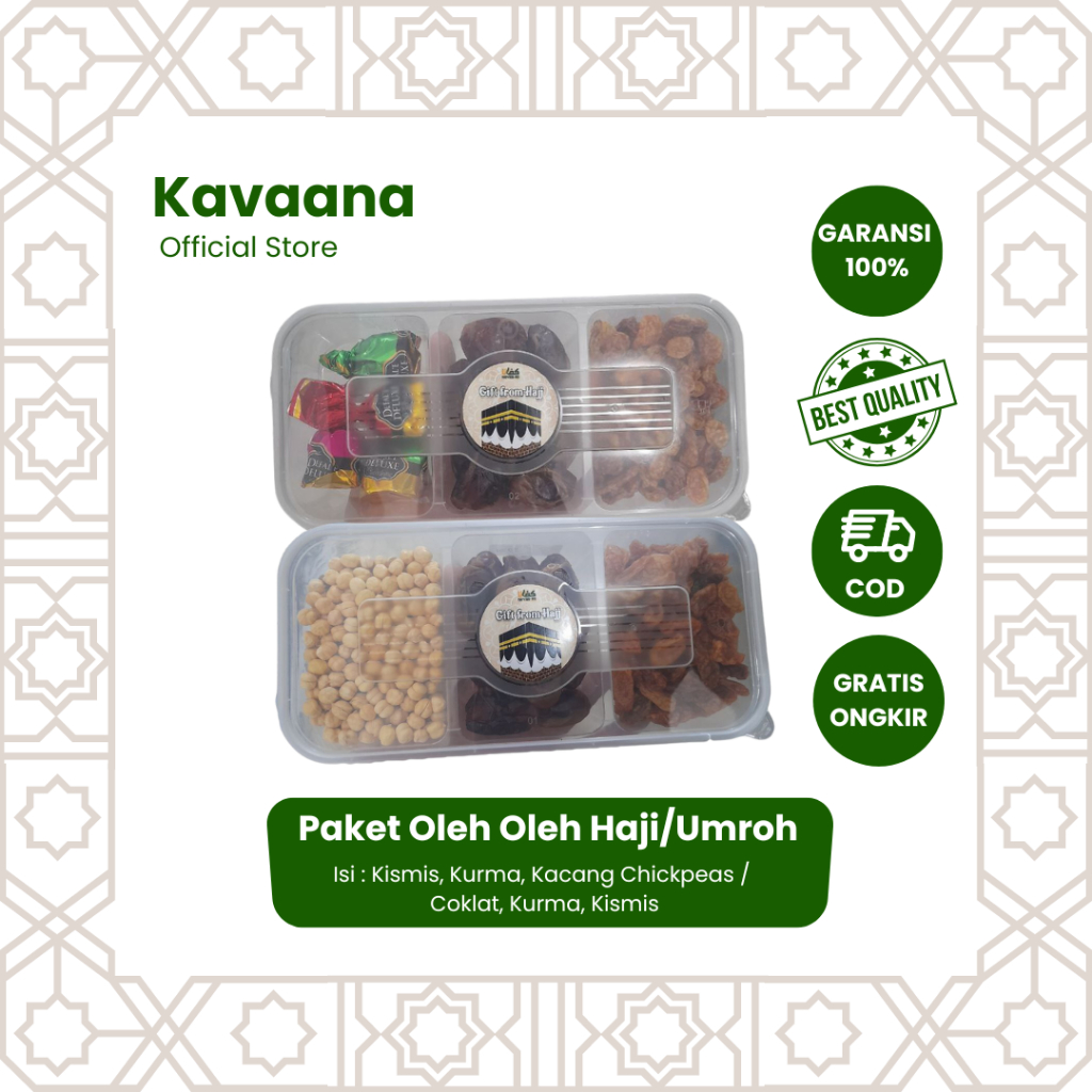 

Kavaana Paket Oleh Oleh Haji dan Umroh Premium Bebas Pilih (1 Box Kismis, Kurma, Coklat Truffle, Kacang Arab) / Oleh Oleh Haji Paket / Paket Oleh2 Haji / Oleh Oleh Umroh Paket / Paket Oleh2 Umroh / Paket Oleh Oleh Haji Ekonomis / Paket Oleh Oleh Ekslusif