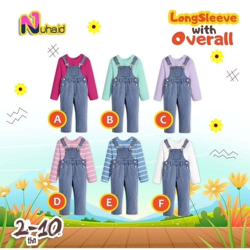 Overall anak perempuan usia 6-8 tahun // baju kodok anak perempuan