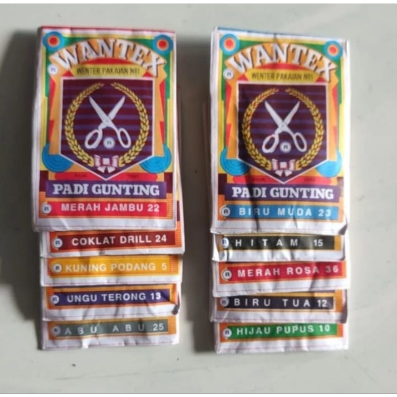 Wantex Wenter Pewarna Pakaian Original Cap Padi Gunting Celana Jeans Kaos Baju Sweeter Minimal 2pcs