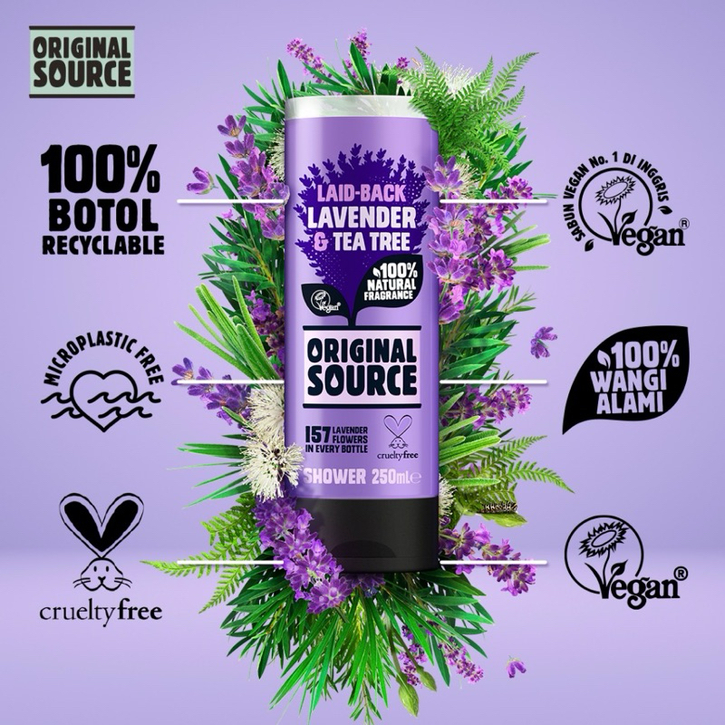 Share in Bottle 30ml - Original Source Original Source Body Wash Lavender & Tea Tree - Vegan Vanilla