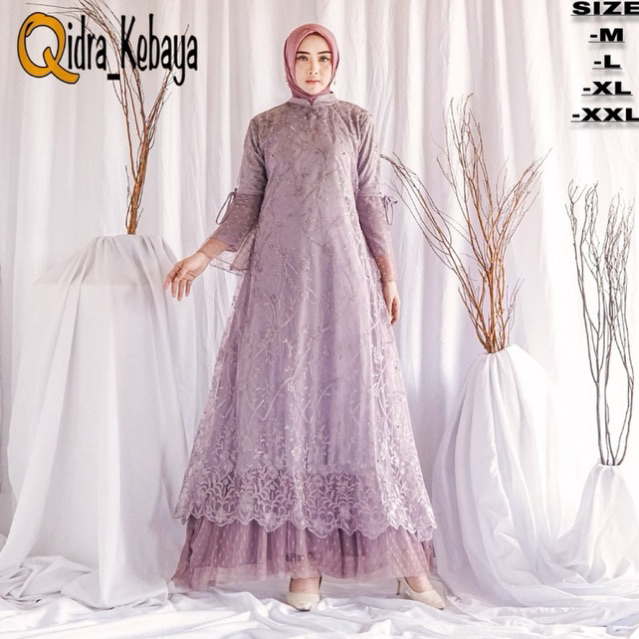 Gamis Tulle Mix Tutu Gamis Kebaya Tulle Kebaya Model Gamis Modern