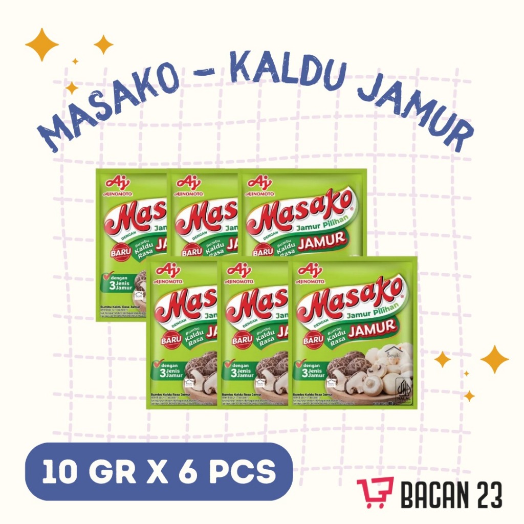 

Masako Kaldu Jamur (6 Sachet x 10 gr) Penyedap Rasa Bumbu Dapur