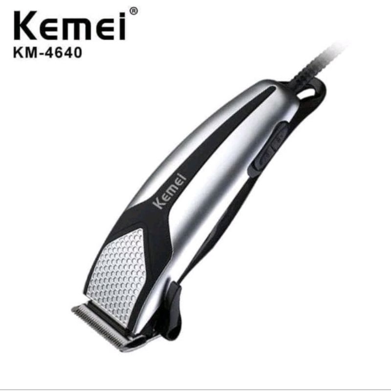 Alat Cukur Rambut Listrik Kemei KM-4640 Paket Alat Cukur, Gunting & Sisir