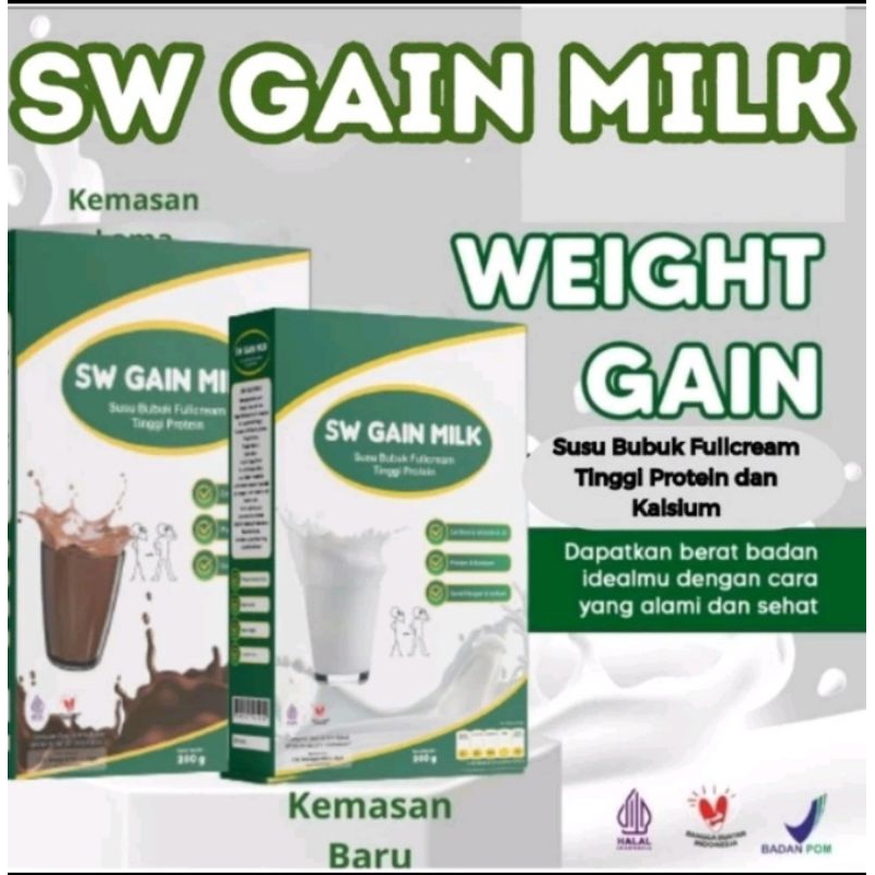 

SW GAIN MILK Susu Penggemuk Badan Free 1 Pcs Suplemen Kapsul SW BPOM SPECIAL PROMO