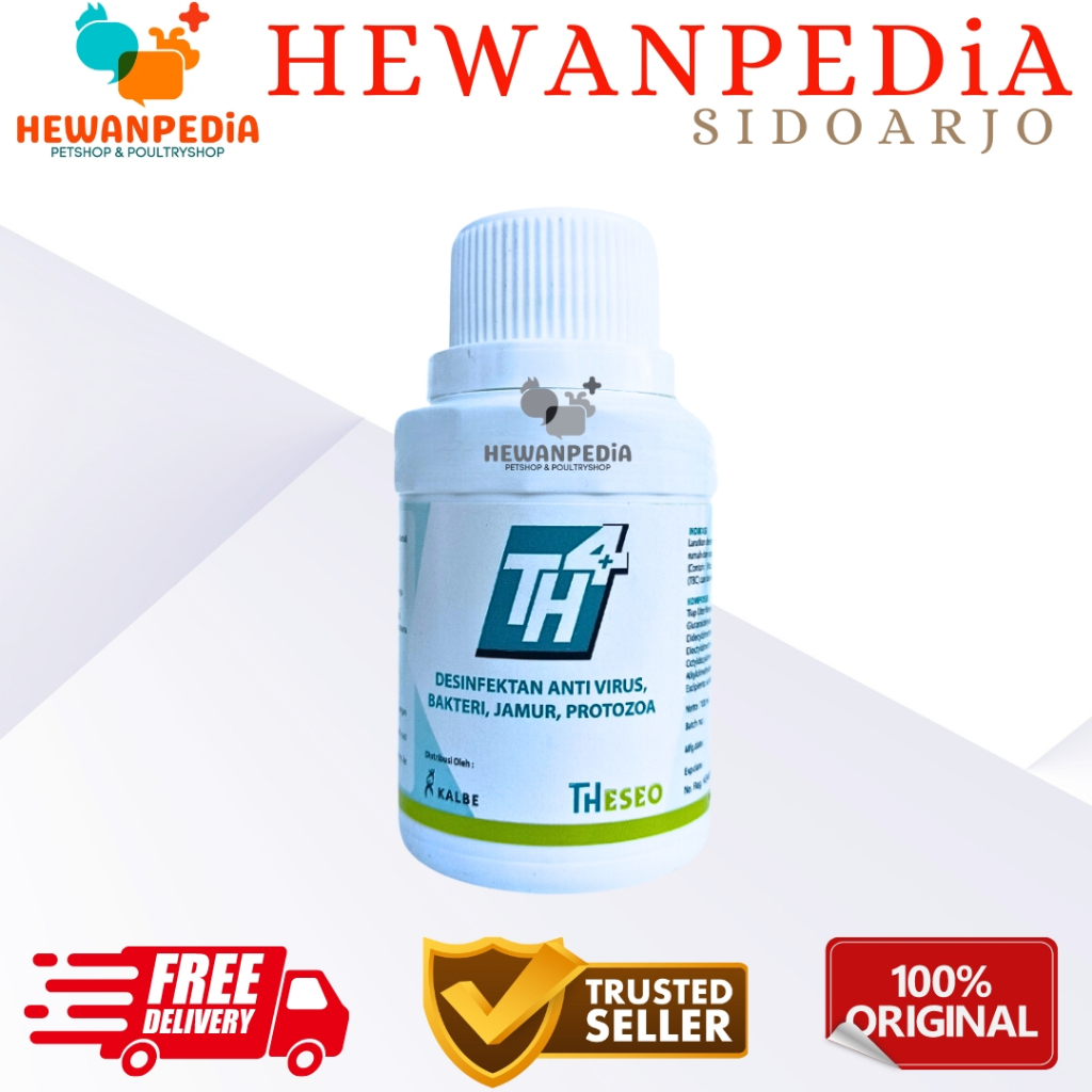 TH4 100 ML ORIGINAL KALBE -  Desinfektan TH4+ Anti Virus, Bakteri, Jamur Kucing Anjing Ayam Peternak