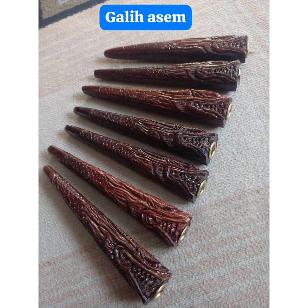 Pipa Once Galih Asem Ukir Naga Galak