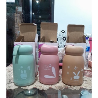 Botol Kaca Kelinci Mini 330ml Botol Anak Rabbit  | Botol Minum Anak | Botol Kaca Tumblr Minum Anak |