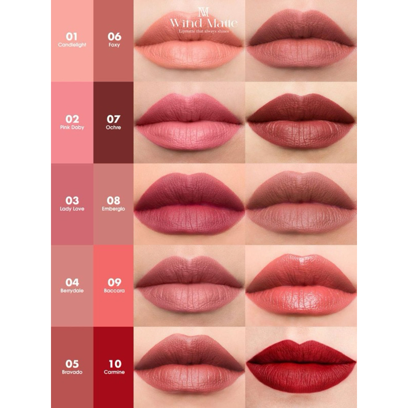 LIP CREAM WIND MATTE 3in1 VIRAL/ BPOM / TAHAN LAMA / SPF 20