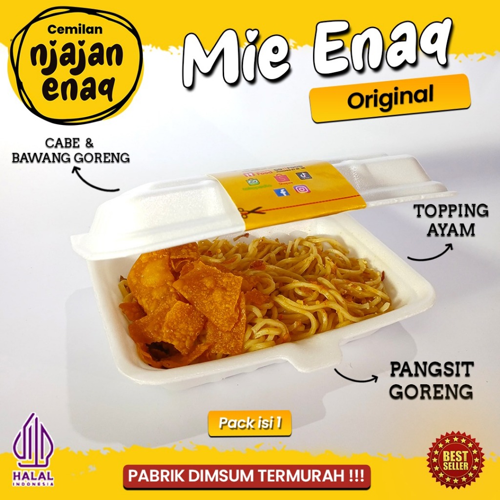 

NJAJAN ENAQ - MIE PEDAS INSTAN ENAQ 90 GR ISI 1 PACK MIE INSTAN - Halal Premium