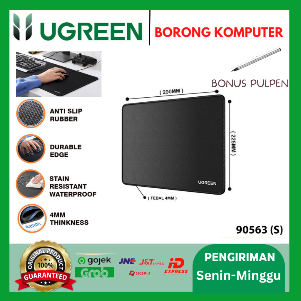 Mousepad UGREEN Gaming Premium PU Leather Waterproof Anti Slip-90563