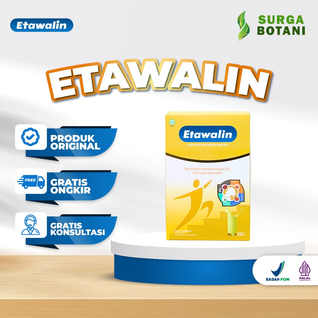 

Etawalin Susu Kambing Etawa Solusi Nyeri Sendi Pegal Linu Asam Urat Kebas Kesemutan BPOM 1 Box