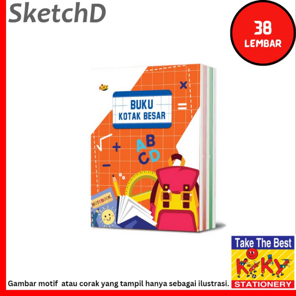 

Buku tulis kotak besar latihan mandarin Kiky 38 lbr