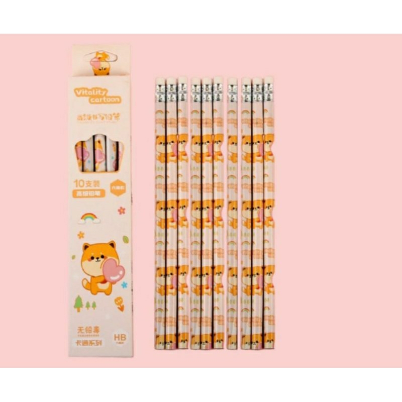 

PENSIL KAYU HB ANAK SEKOLAH 1 BOX ISI 10 PCS