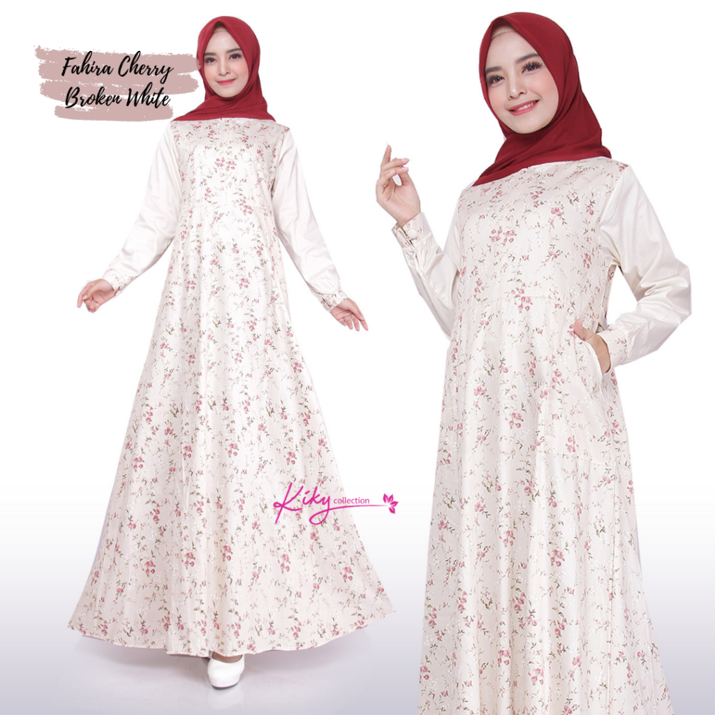 Baju Gamis Katun Jepang Ory Model Fahira Terbaru Motif & Polos Kombinasi Jumbo Ld 116