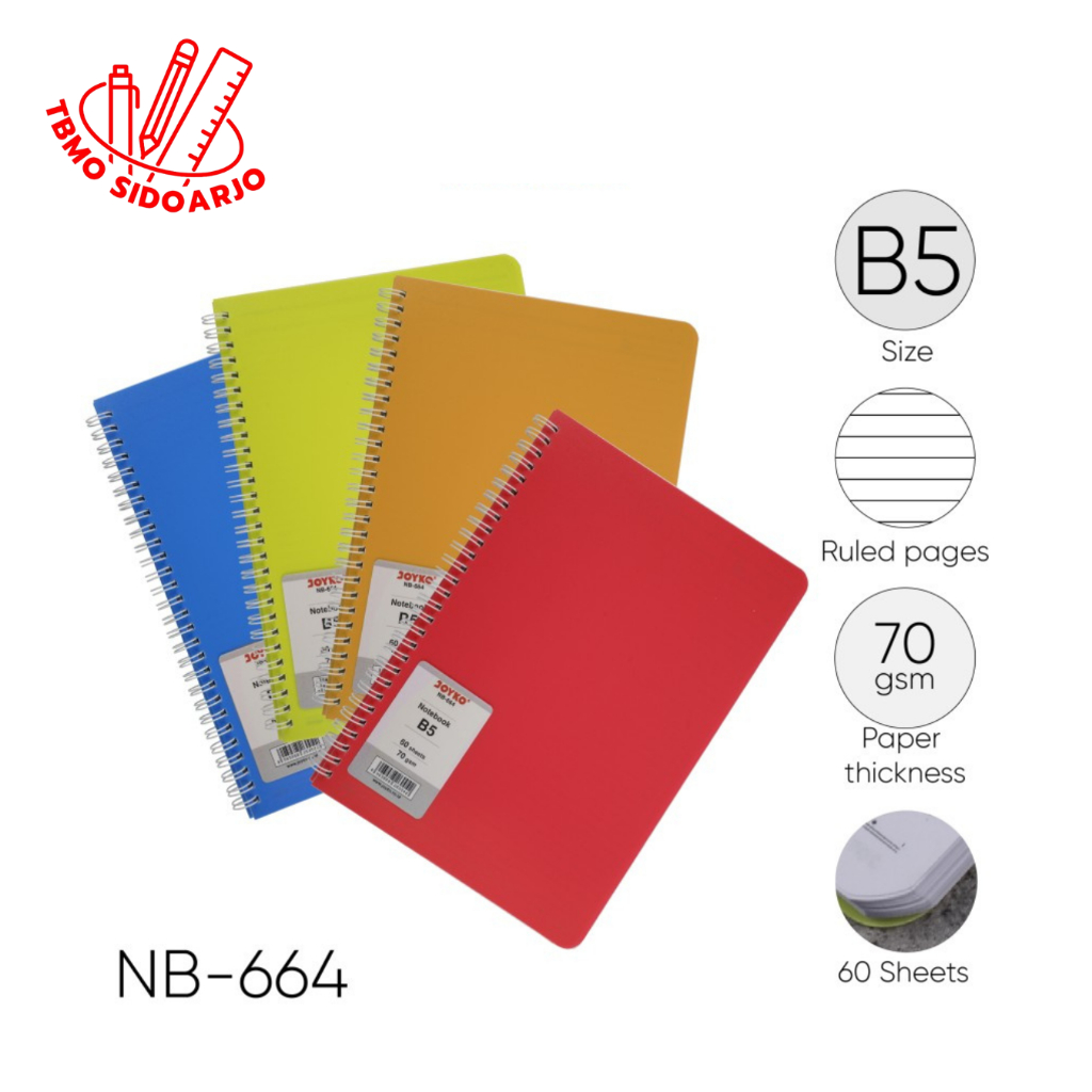 

TBMO Notebook B5 Diary Agenda Buku Catatan Bergaris Joyko NB-664 60 hal