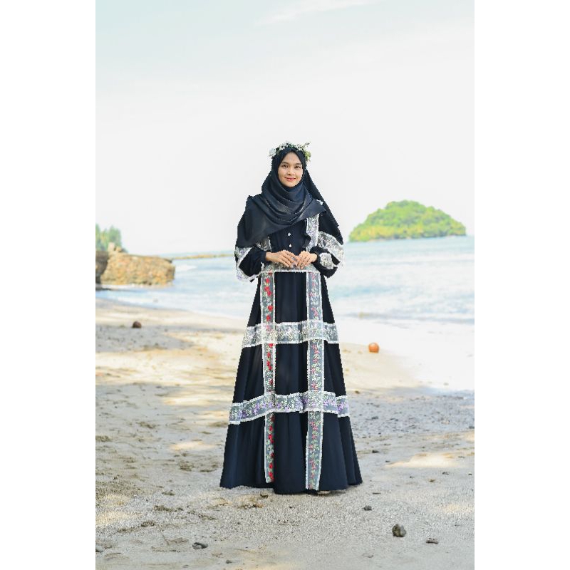 Lodira Shoppie - Edelwis Dress Style 2 Syar'i Premium, Gaun Pesta, Wisuda, Kondangan