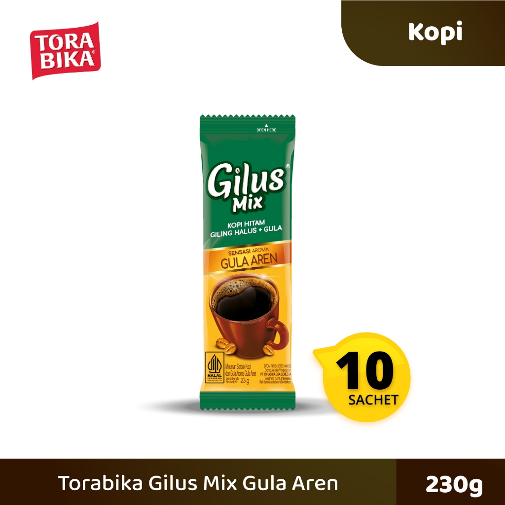 

Torabika Gilus Mix Gula Aren 10 Sachets @23 Gr