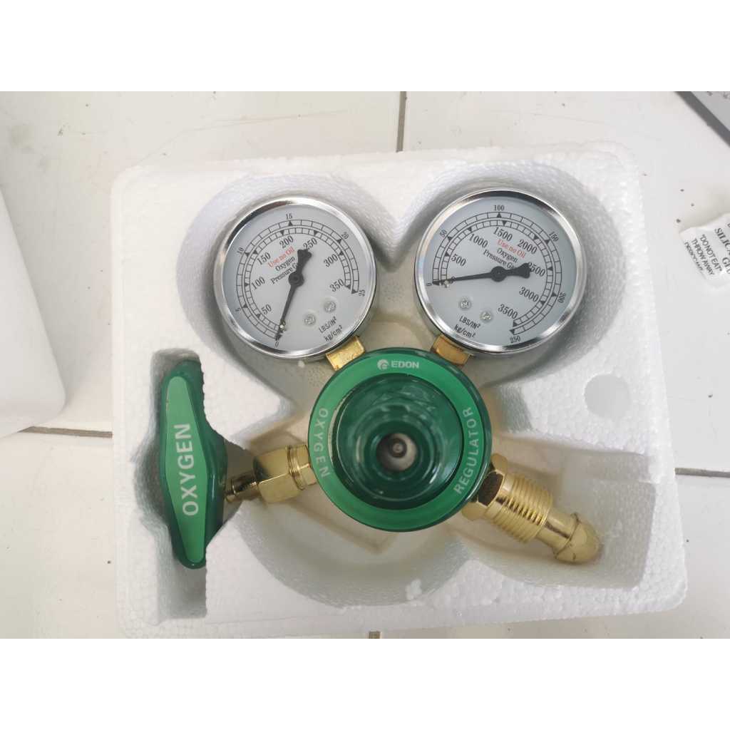 Edon Regulator kepala Gas Oksigen Oxy Utk Tabung Las Welding Oxygen