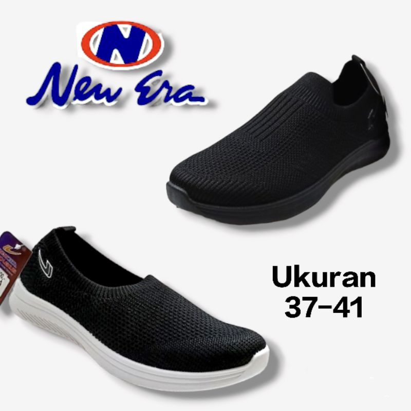 Sepatu New Era Cindy sepatu sekolah sepatu kerja sepatu warna hitam