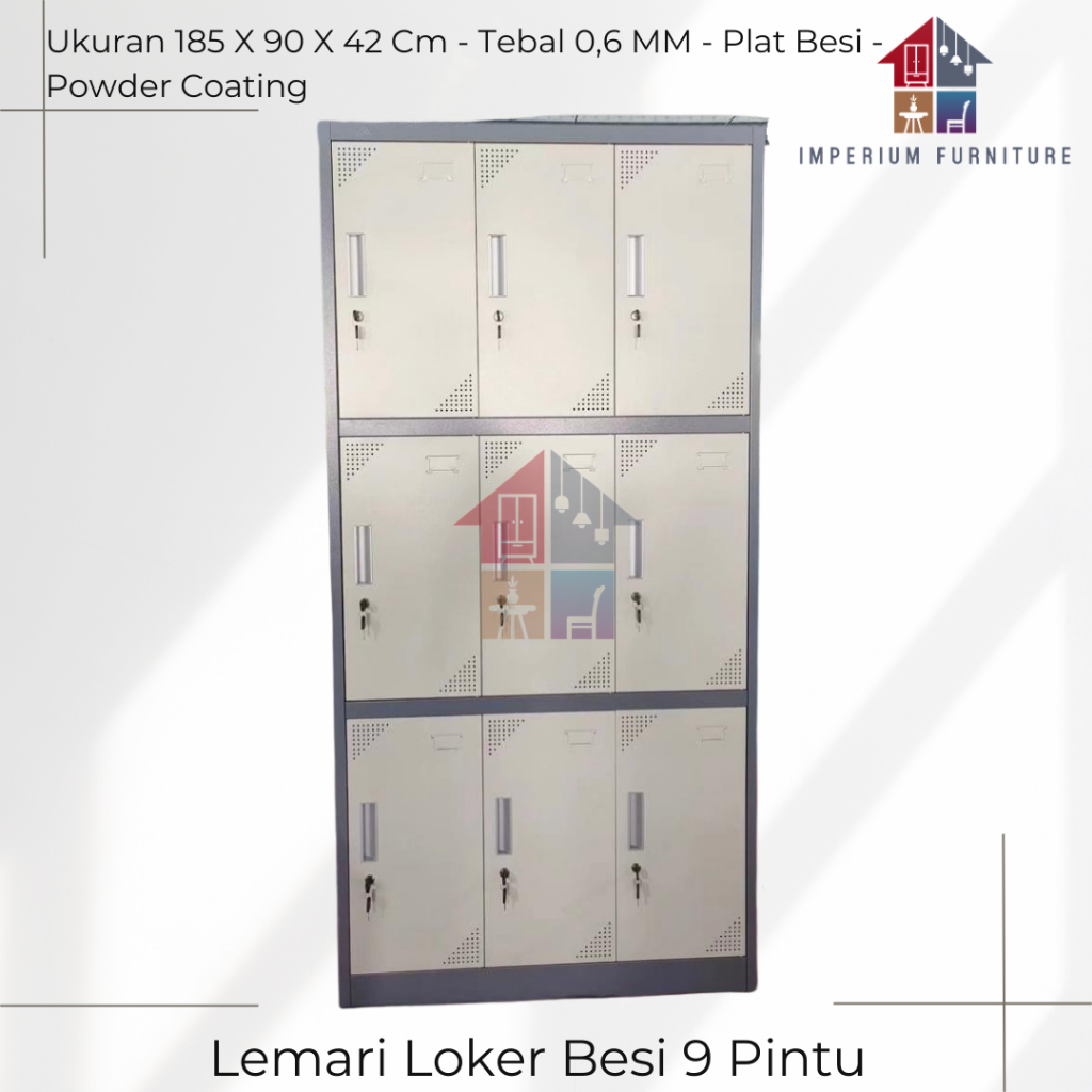 Loker Besi 9 Pintu / Loker Besi / Loker Sekolah / Loker Karyawan / Locker Besi / Locker 9 Pintu / Lo