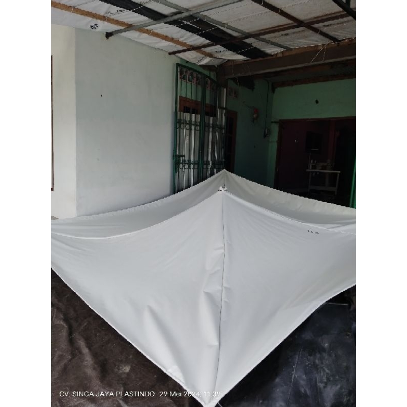 TERPAL TENDA KERUCUT PUTIH PVC
