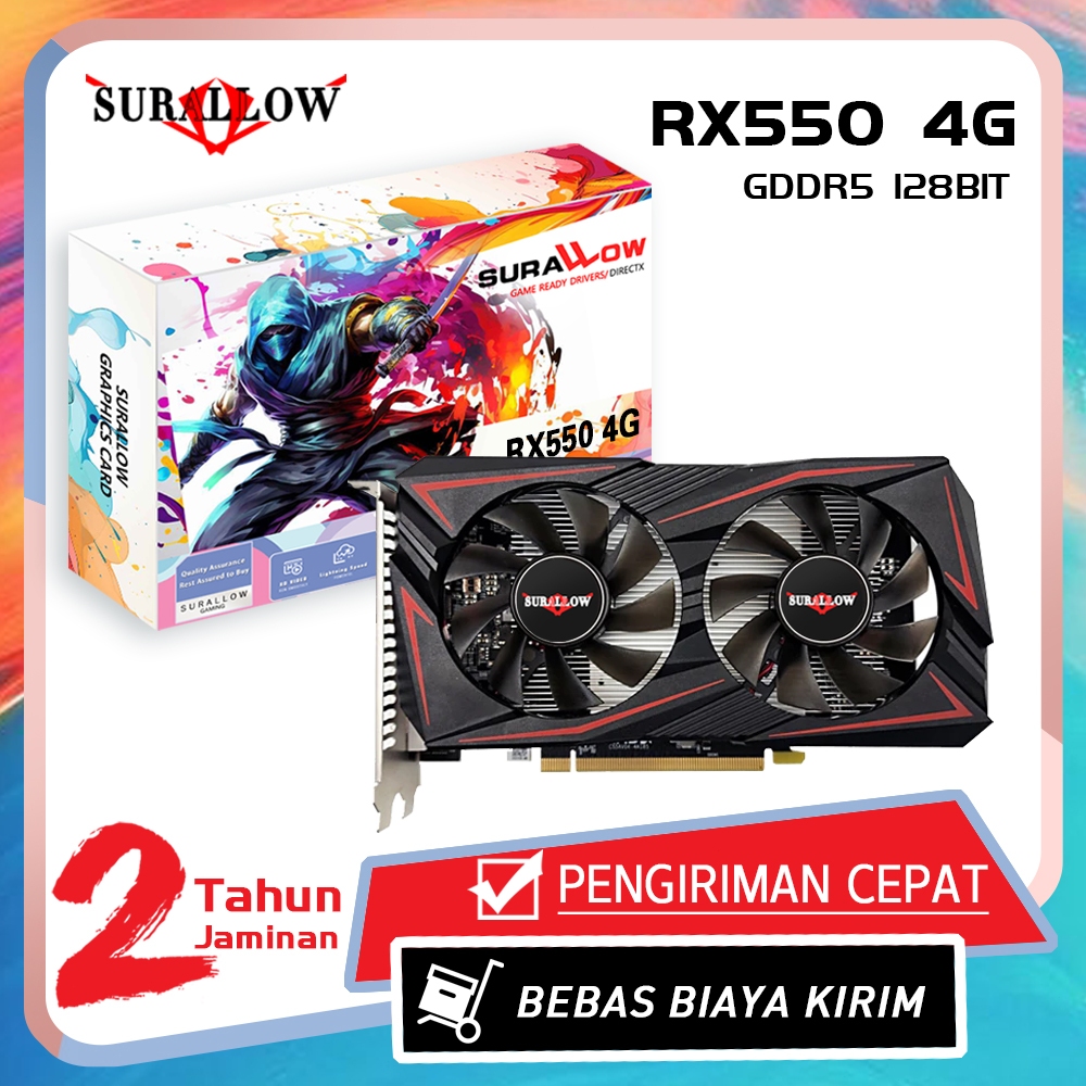 SURALLOW VGA Card RX 550 4GB GDDR5 128BIT