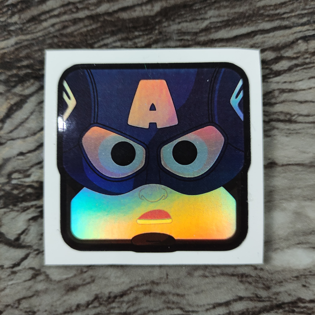 

Stiker Hologram Marvel Captain Amerika Square