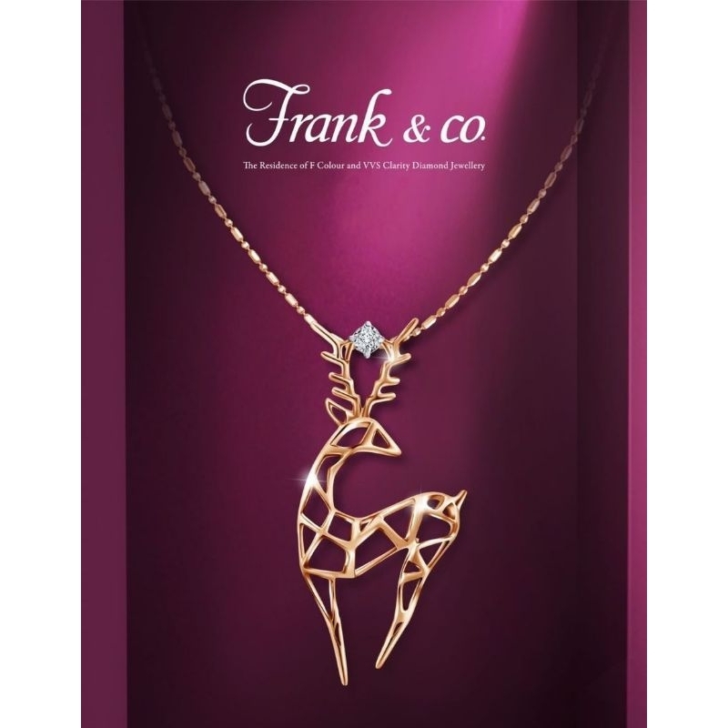 Frank & co Pendant Deer || Liontin Rusa (Hanya Liontin)